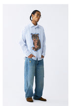 Sad Bear Plaid Cuban Shirt