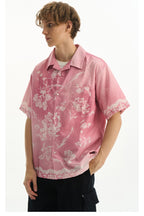 Gradient Lace Graphic Shirt