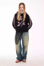 Faded Rose Patchwork Hoodie - Empty Reference