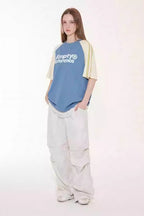 Blue Raglan Cooling Graphic Tee