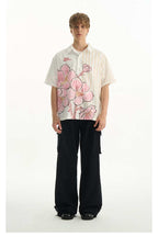Striped Floral Casual Shirt - Empty Reference