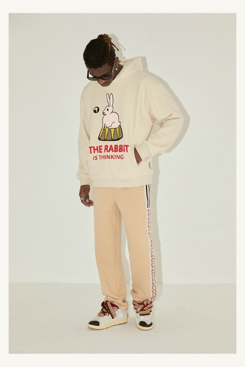 Thinking Bunny Graphic Hoodie