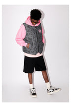 Reversible Leopard Embroidered Puffer Vest