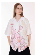 Striped Floral Casual Shirt - Empty Reference