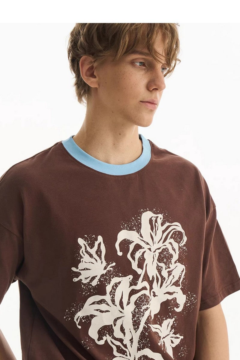 Distressed Floral Patchwork Tee
