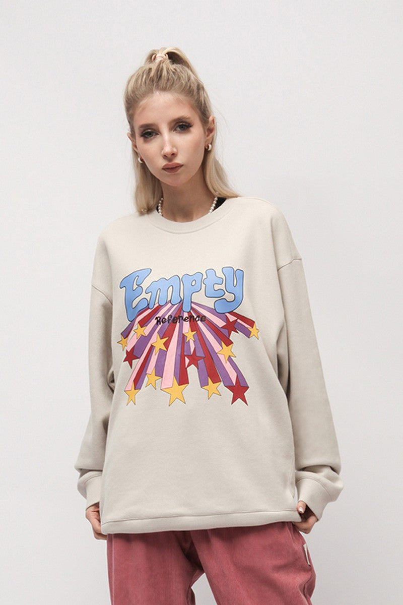 Colorful Star Print Sweatshirt