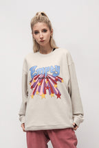 Colorful Star Print Sweatshirt