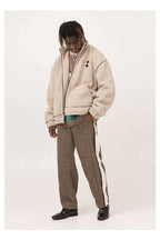 Brown Plaid Velvet Trousers - Empty Reference
