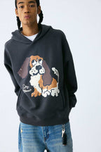 Faded Dog Graphic Hoodie - Empty Reference