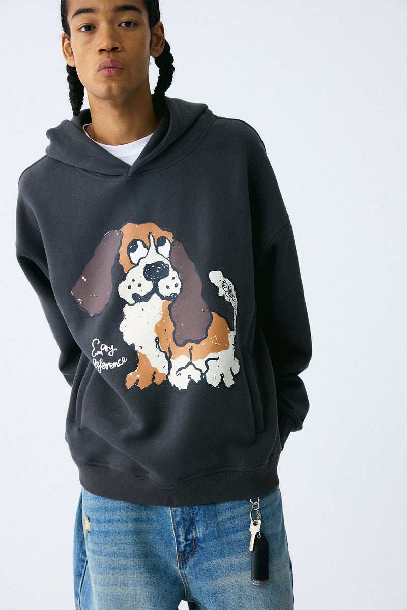 Faded Dog Graphic Hoodie - Empty Reference