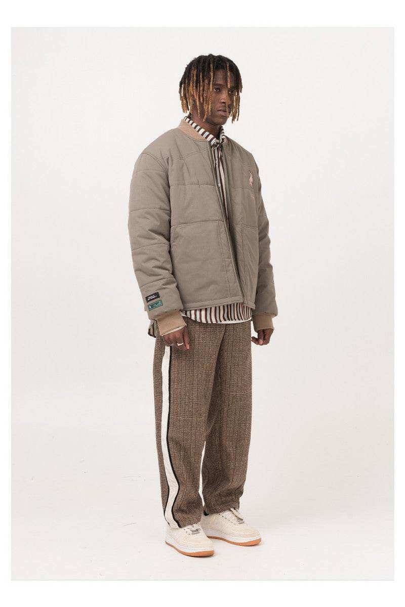Brown Plaid Velvet Trousers - Empty Reference