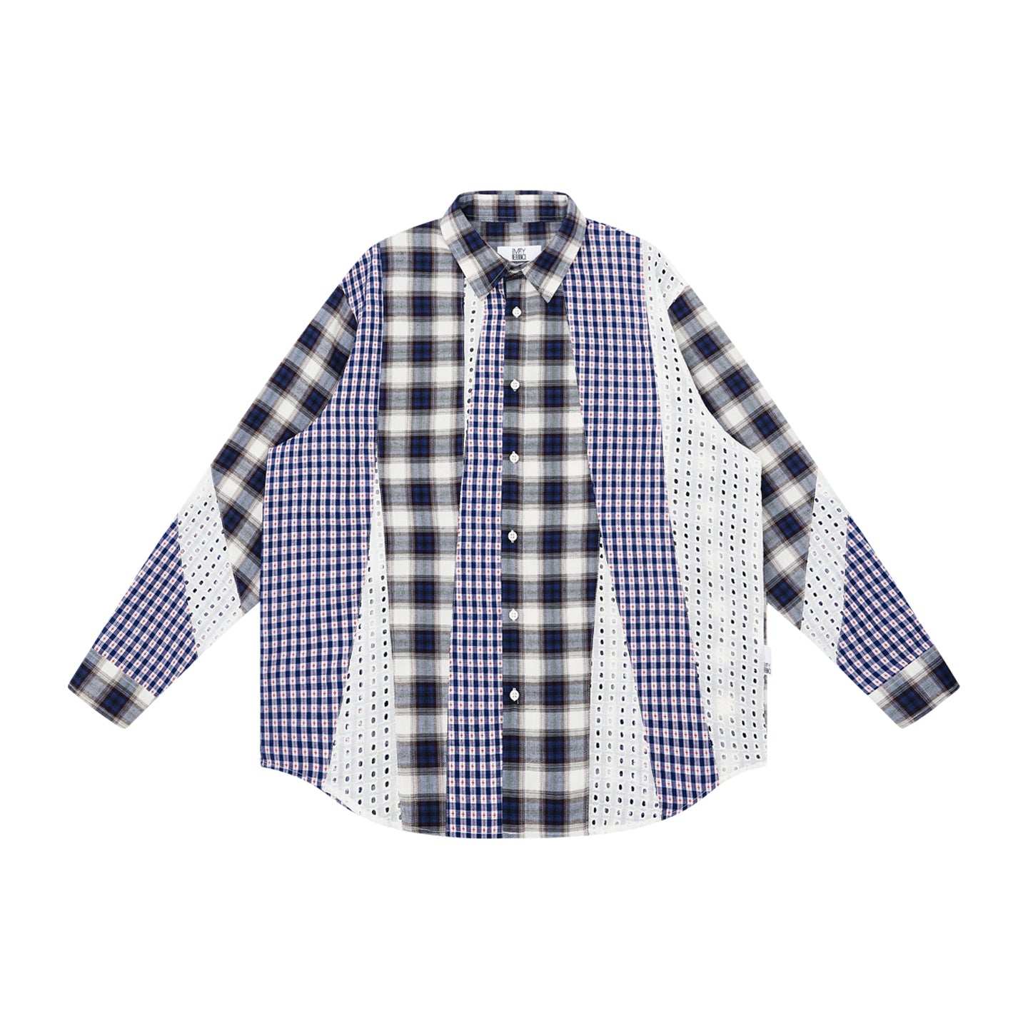 Textured Lace Panel Shirt - Empty Reference