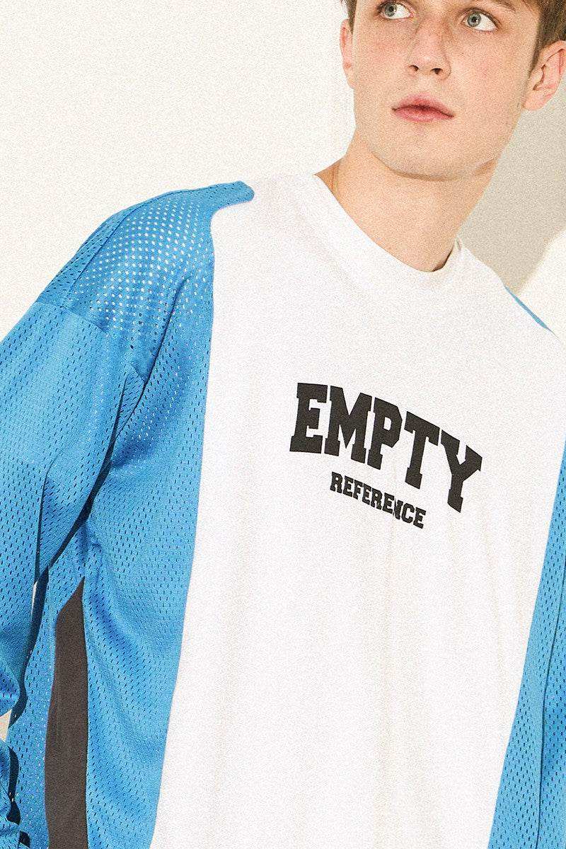 Colorblock Mesh Graphic Jersey Tee - Empty Reference