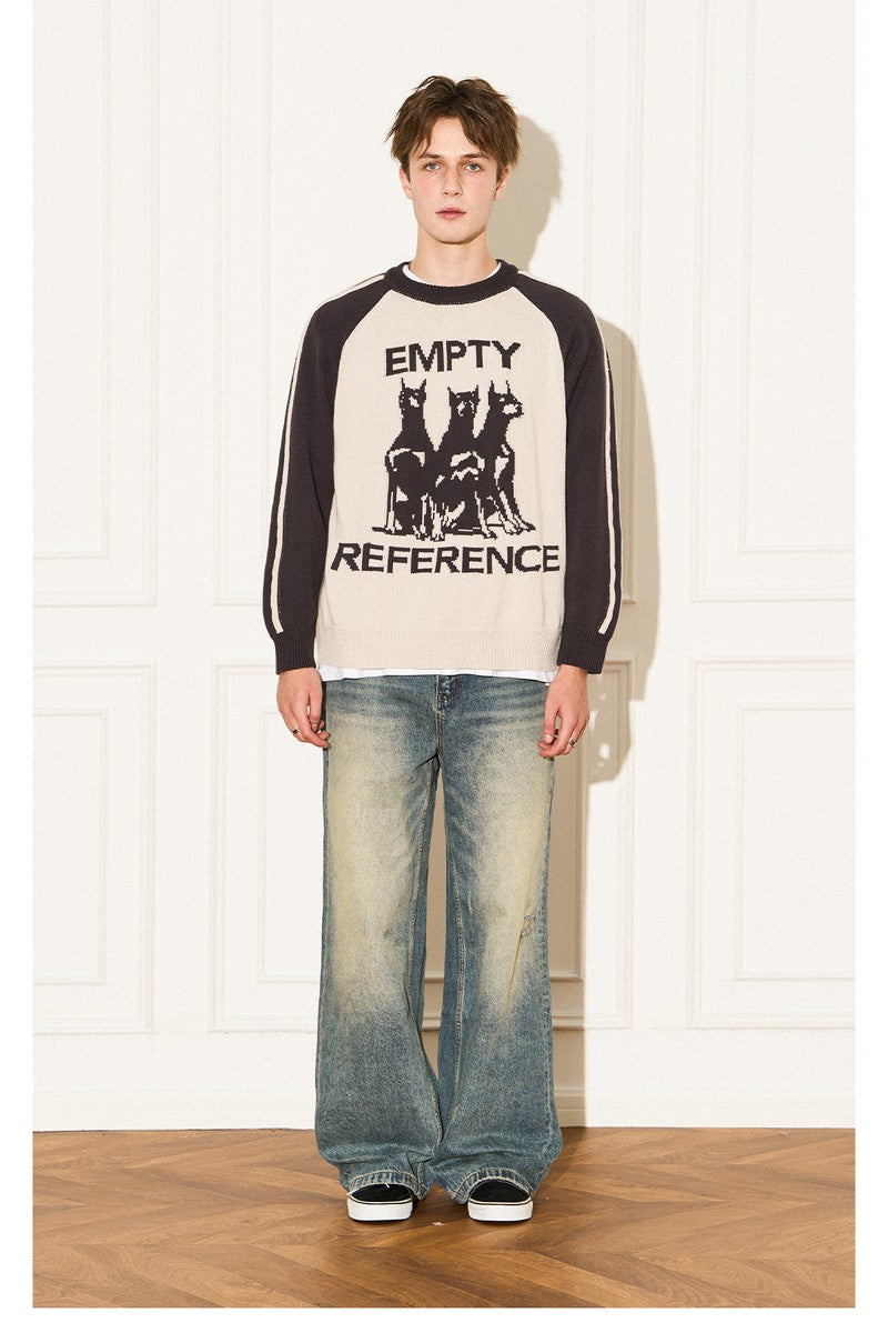 Doberman Raglan Stripe Sweater