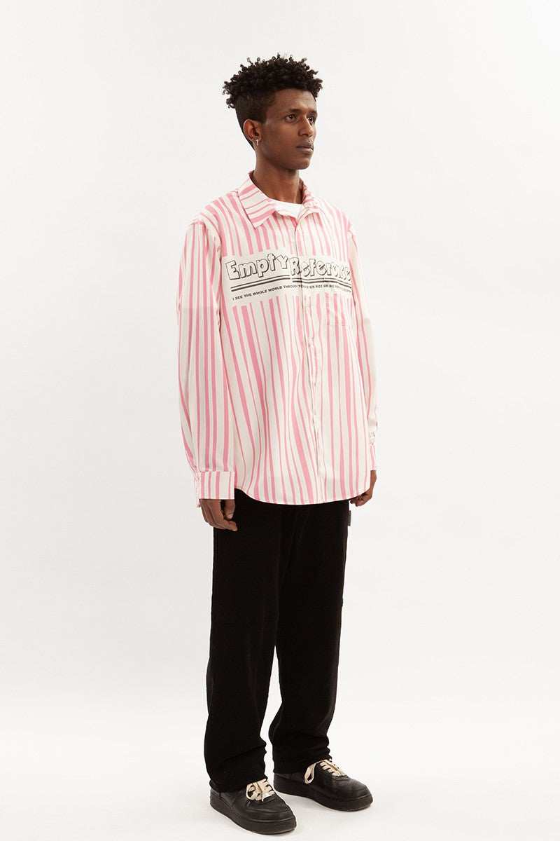 Pink Stripe Logo Shirt - Empty Reference