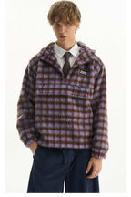 Plaid Fleece Pocket Hoodie - Empty Reference