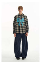 Bow Plaid Long Sleeve Shirt - Empty Reference