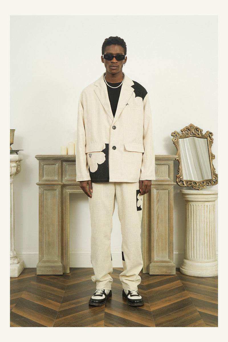 Corduroy Floral Dress Pants - Empty Reference