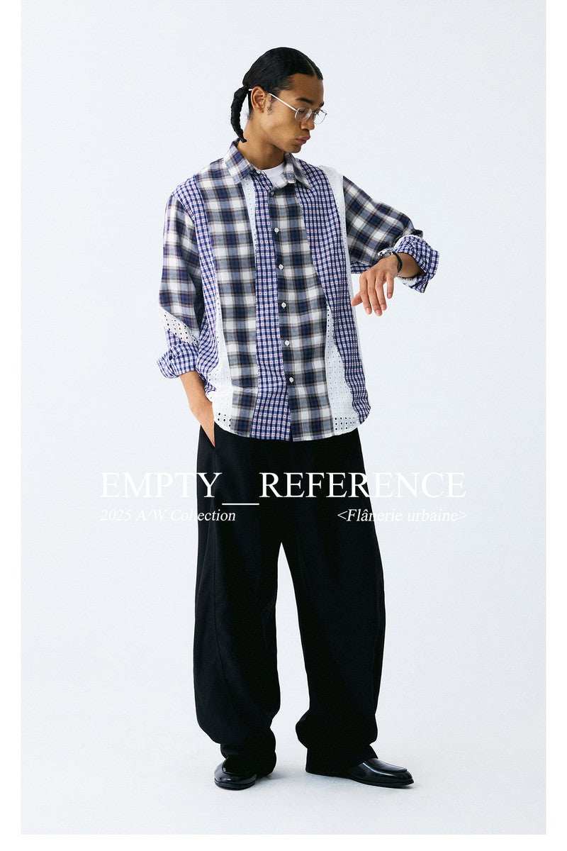Textured Lace Panel Shirt - Empty Reference