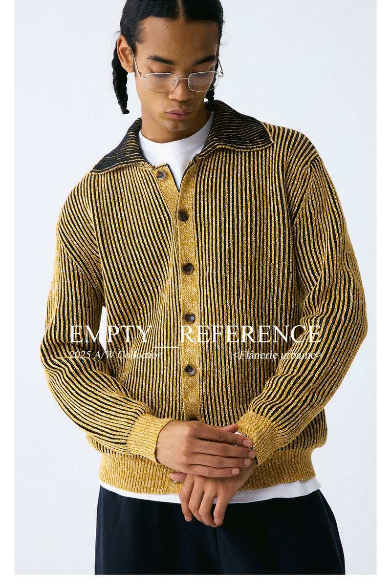Vintage Stripe Knit Cardigan - Empty Reference