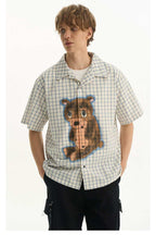 Sad Bear Plaid Spray Shirt - Empty Reference