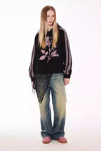 Faded Rose Patchwork Hoodie - Empty Reference