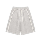 Grey Knit Drawstring Shorts - Empty Reference