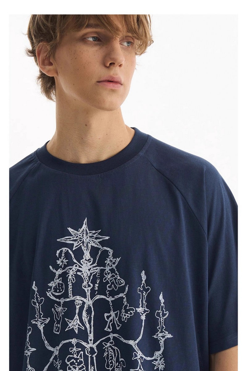 Christmas Candle Raglan Tee