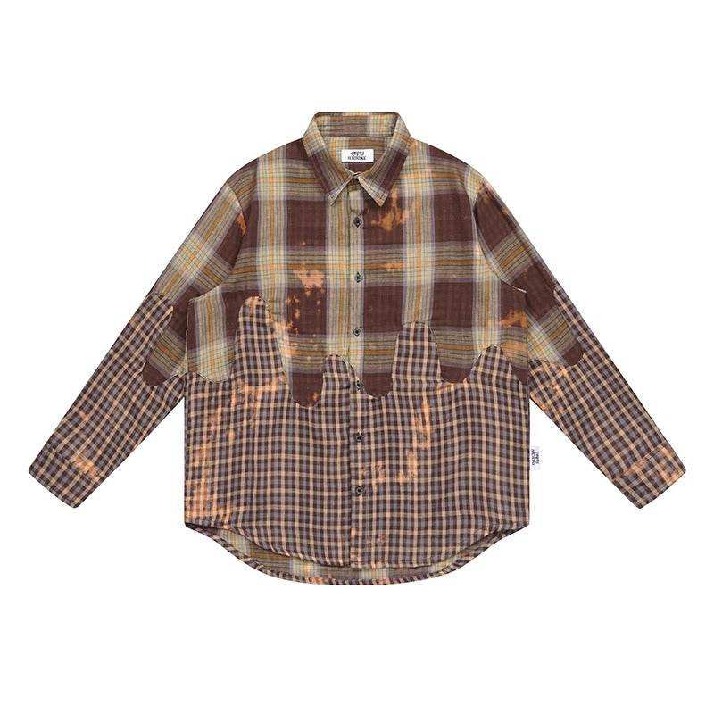 Asymmetrical Plaid Shirt - Empty Reference