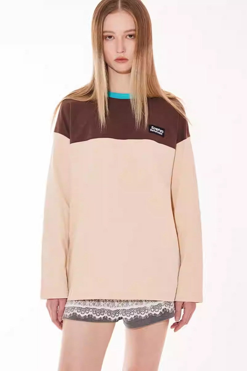 Letter Patch Contrast Tee