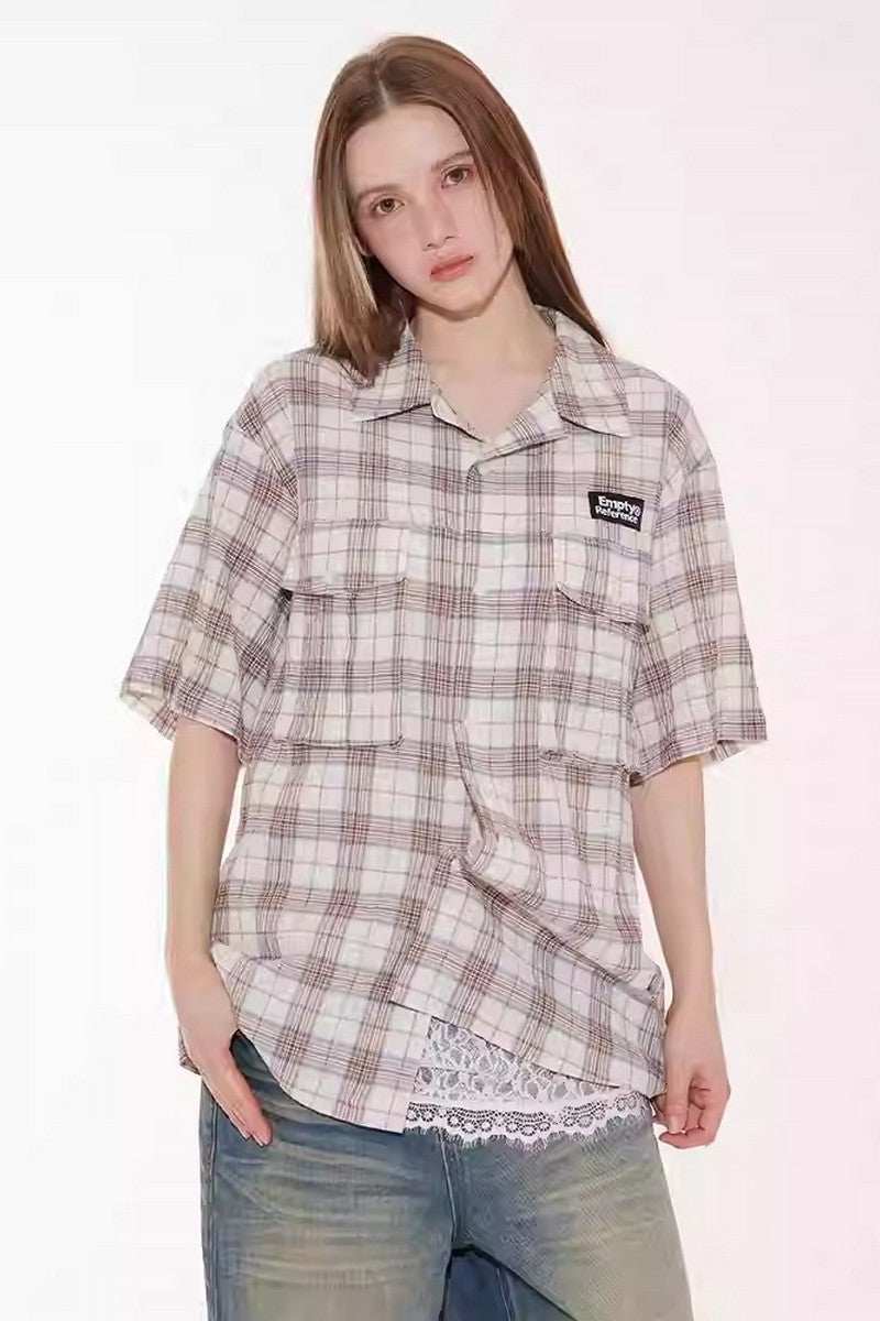 Textured Plaid Pocket Shirt - Empty Reference
