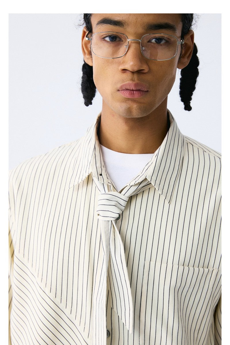 Striped Patch Pocket Shirt