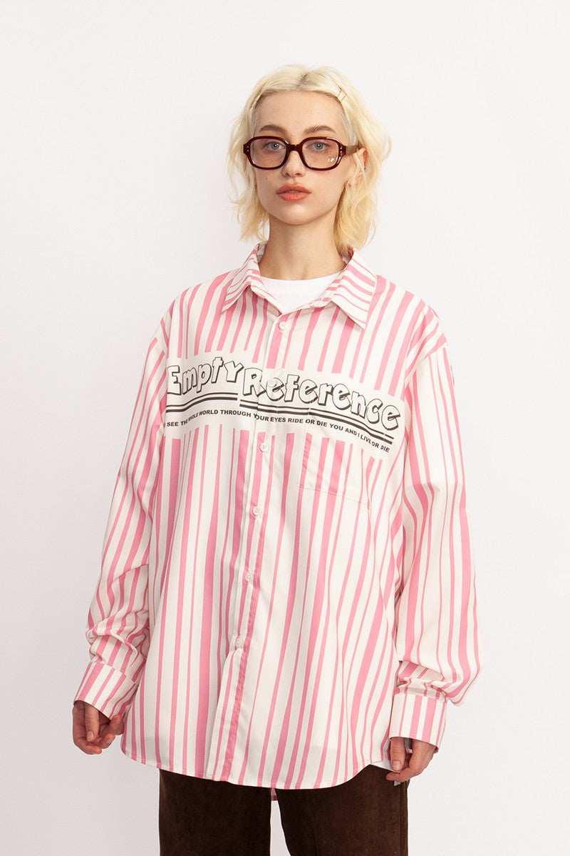 Pink Stripe Logo Shirt - Empty Reference