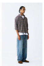 Wrinkled Plaid Drawstring Shirt - Empty Reference