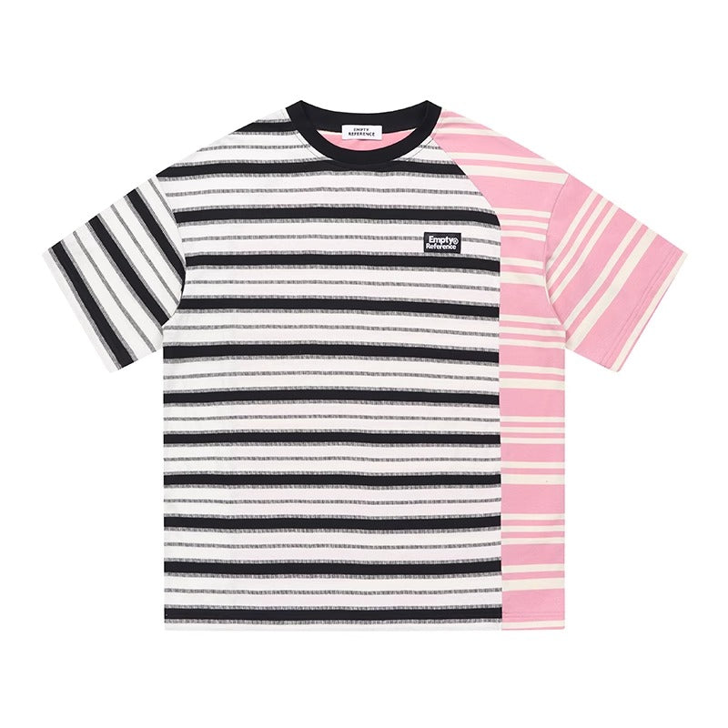 Striped Deconstructed Patchwork Tee