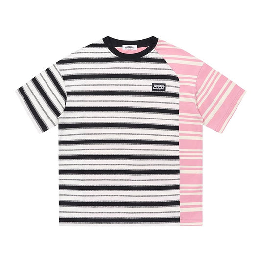 Striped Deconstructed Patchwork Tee