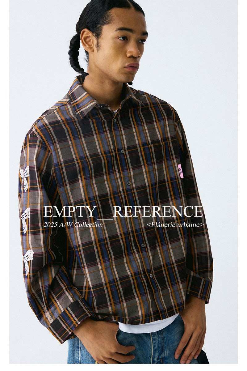 Plaid Bow Print Shirt - Empty Reference