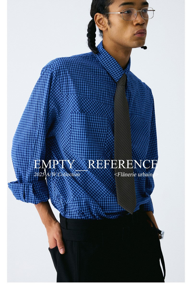 Patchwork Plaid Pocket Shirt