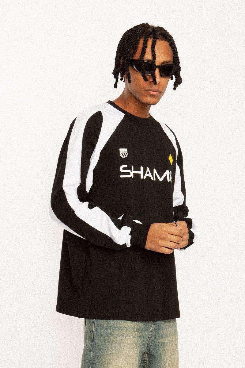 Black White Patchwork Jersey Tee - Empty Reference