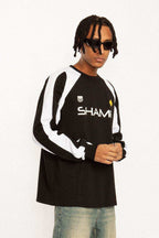 Black White Patchwork Jersey Tee - Empty Reference