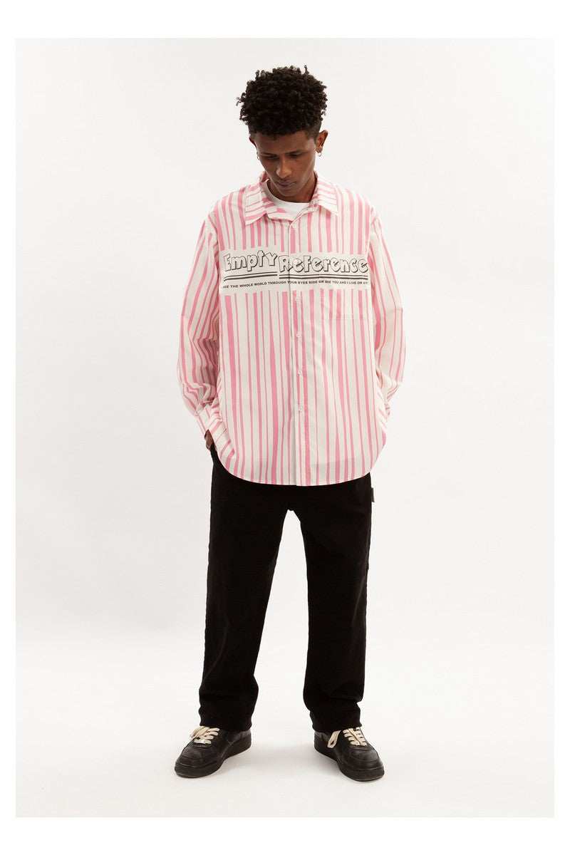Pink Stripe Logo Shirt - Empty Reference