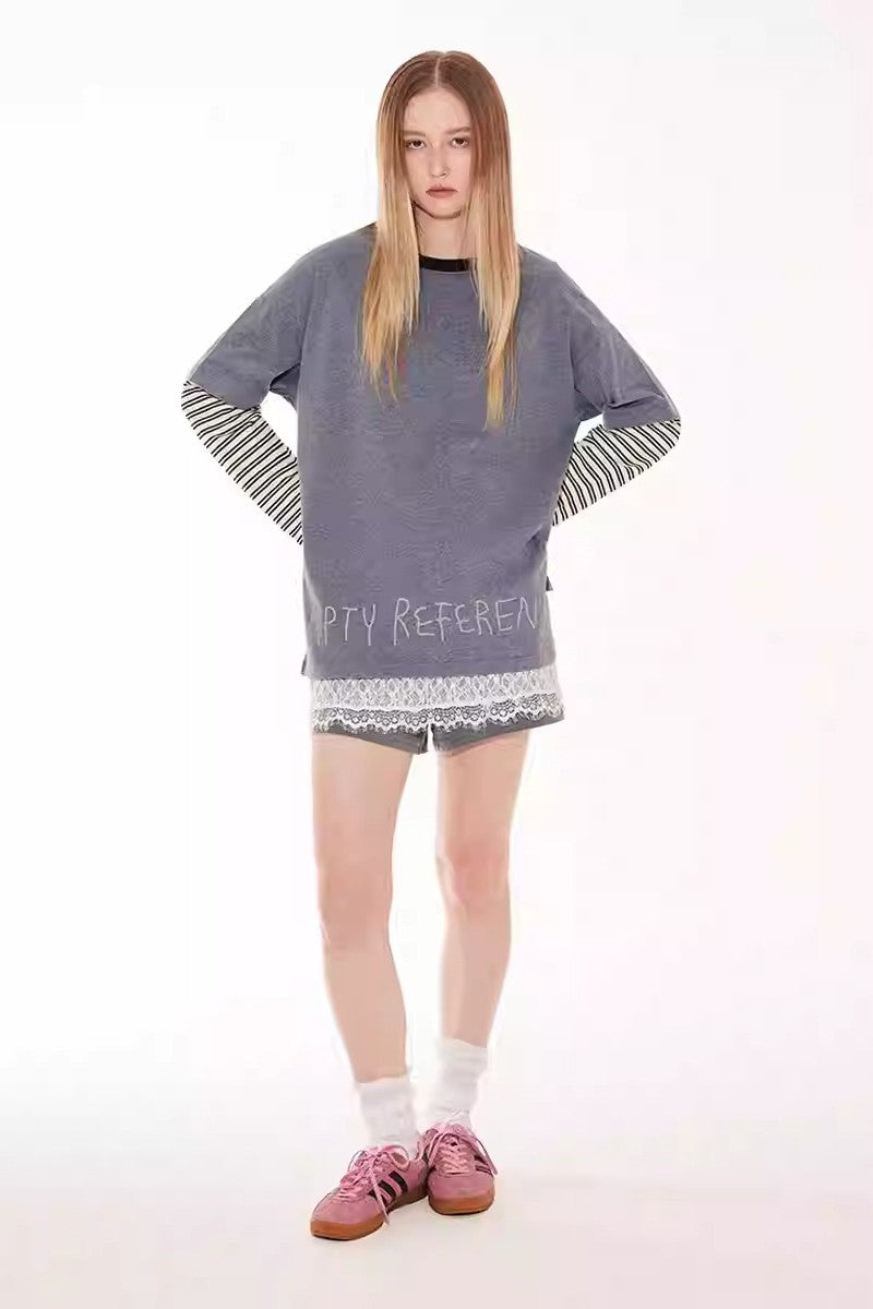 Layered Stripe Long Tee