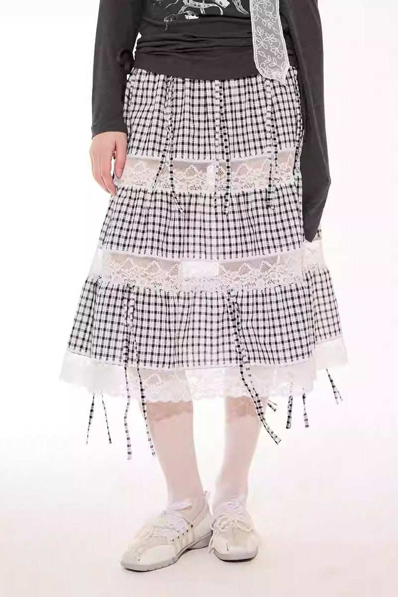 Plaid Lace Convertible Skirt - Empty Reference