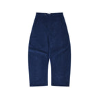 Navy Corduroy Wide Blade Trousers