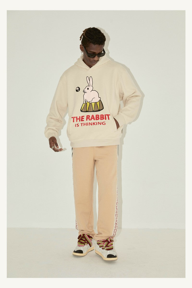 Thinking Bunny Graphic Hoodie