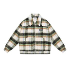 Fleece Plaid Collar Jacket - Empty Reference