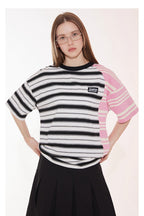 Striped Deconstructed Patchwork Tee
