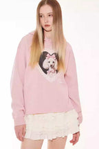 Lace Heart Dog Hoodie - Empty Reference