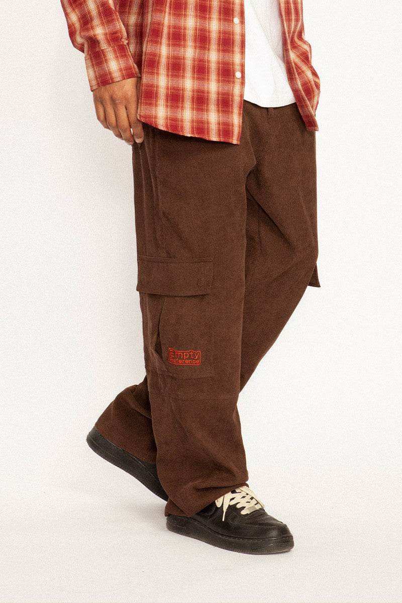 Colorblock Embroidered Corduroy Pants - Empty Reference