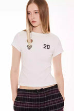 Badge Graphic Cropped Tee